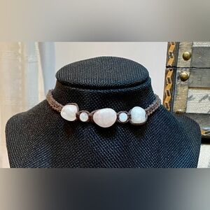 🌹Rose Quartz Beaded Hemp Choker